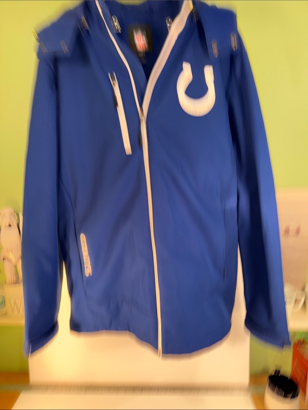 NFL Colts Navy Blue Jacket with White Trim - Picture 2 of 10